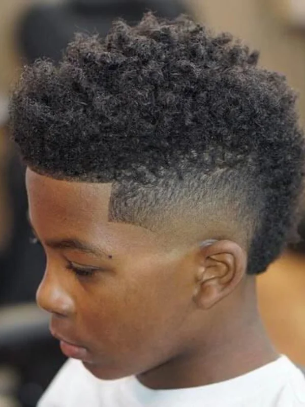 35 Cool & Stylish Kids Boy Haircuts 25 Afro Mohawk Fade