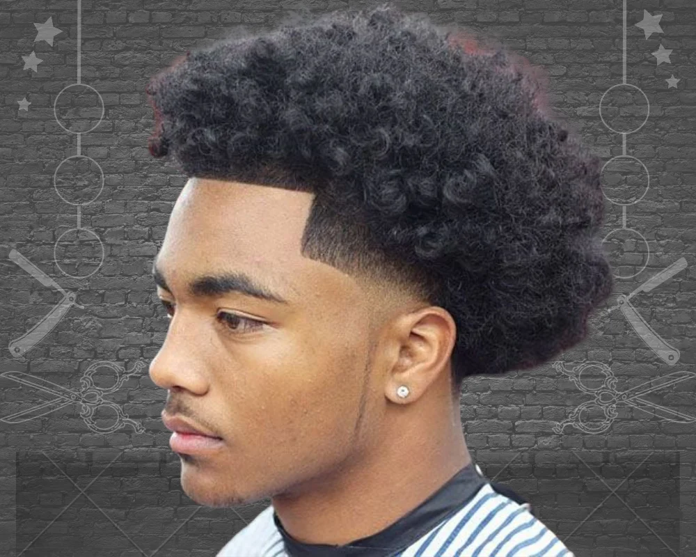 Boys Haircuts: 40 Cool & Stylish for Every Personality 23 Big Curls with Temple Fade