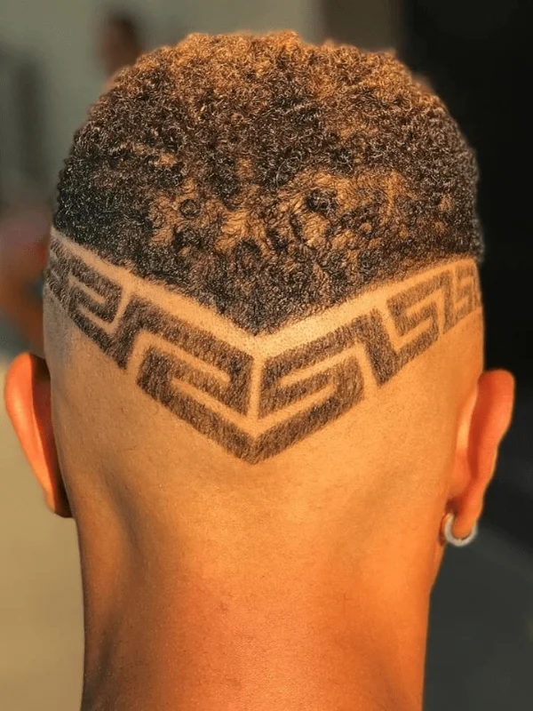 30 Cool Haircut Designs: Creative Ideas for Bold Looks 23 Cool Greek Design in Shaved Sides and Back