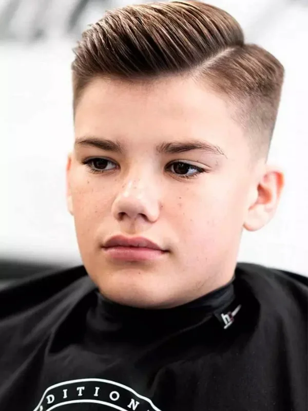 35 Cool Haircuts for Teenage Guys – Trendy & Fresh Styles 16 Hard Part Comb Over with Taper Fade
