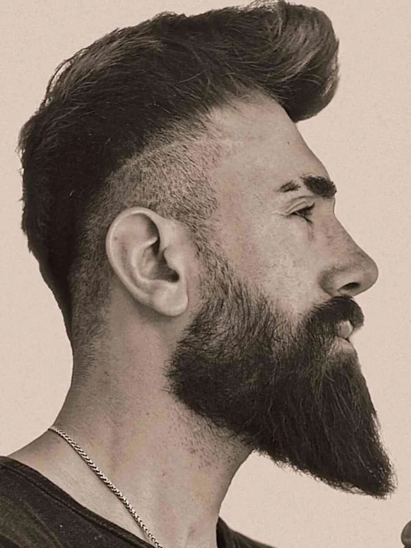 Undercut Fade: 17 Trending Haircut Variations for Men 18 Hipster Faux Hawk with Undercut Fade and Beard