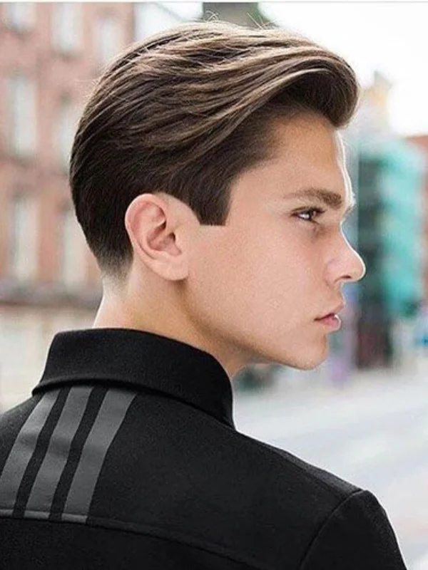 35 Cool Haircuts for Teenage Guys – Trendy & Fresh Styles 11 Long Wavy Brush Back