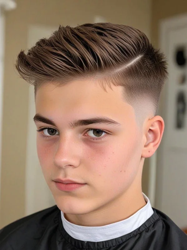 35 Cool Haircuts for Teenage Guys – Trendy & Fresh Styles 30 Loose Brush Over with Mid Taper