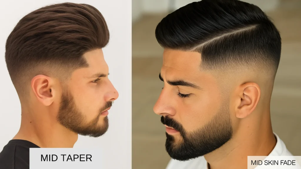 Mid Fade Haircut: 30 Stylish & Trendy Variations 22 Mid Taper vs Mid Skin Fade
