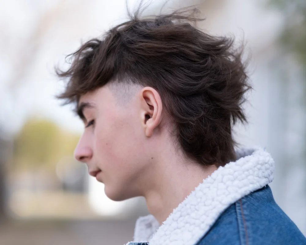 Mid Fade Haircut: 30 Stylish & Trendy Variations 14 Modern Mullet with Mid Fade