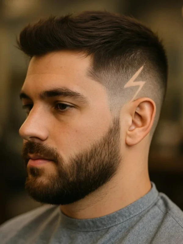 30 Cool Haircut Designs: Creative Ideas for Bold Looks 3 Rebellious Lightning Bolt