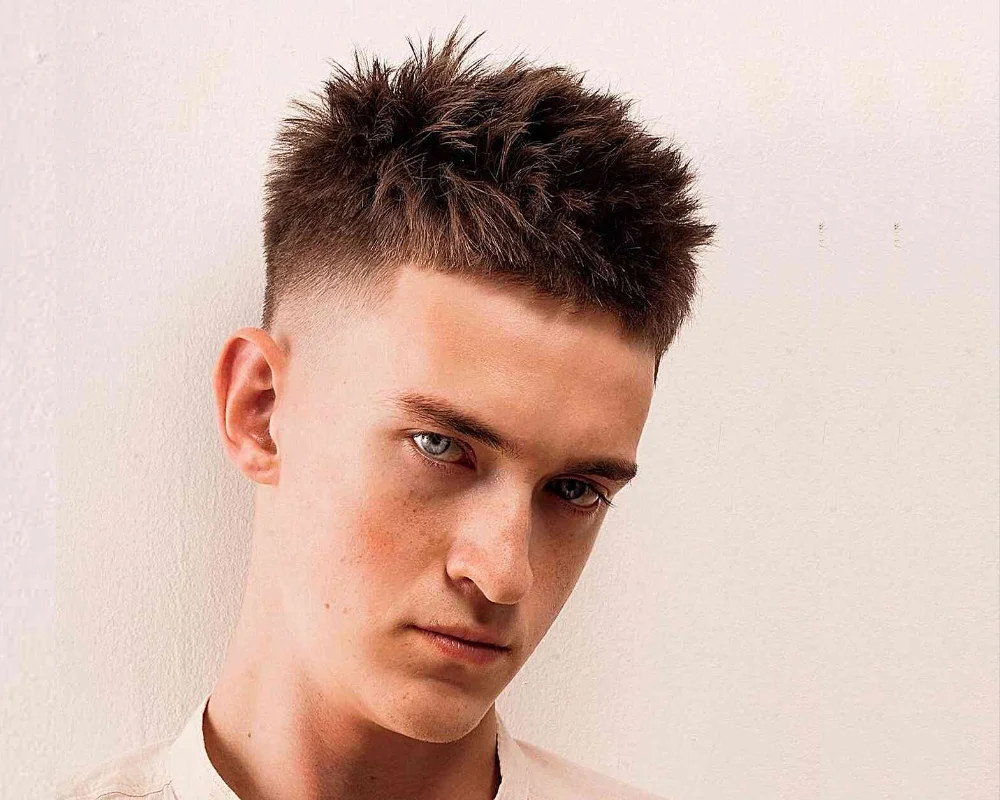 Low-Maintenance Men’s Haircuts: 29 for Easy Style 9 Short, Spiky Hair with Fade