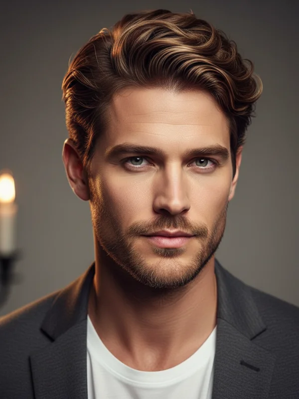 Side Swept Wavy Hair