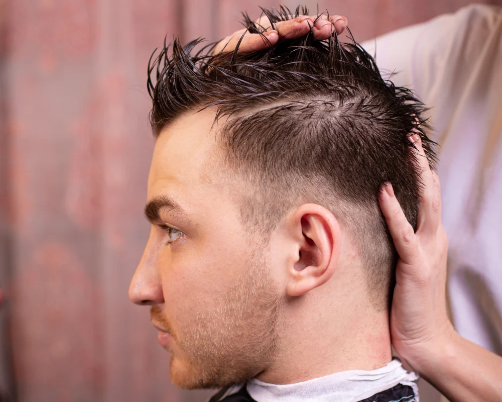 Mid Fade Haircut: 30 Stylish & Trendy Variations 9 Spiky Hair with Mid Taper Fade