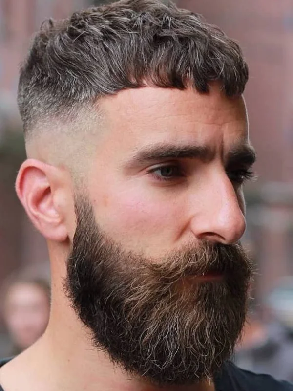Low Fade Haircut: 30 Classy, Stylish Looks for Men 20 Textured Crop with Low Fade and Groomed Beard