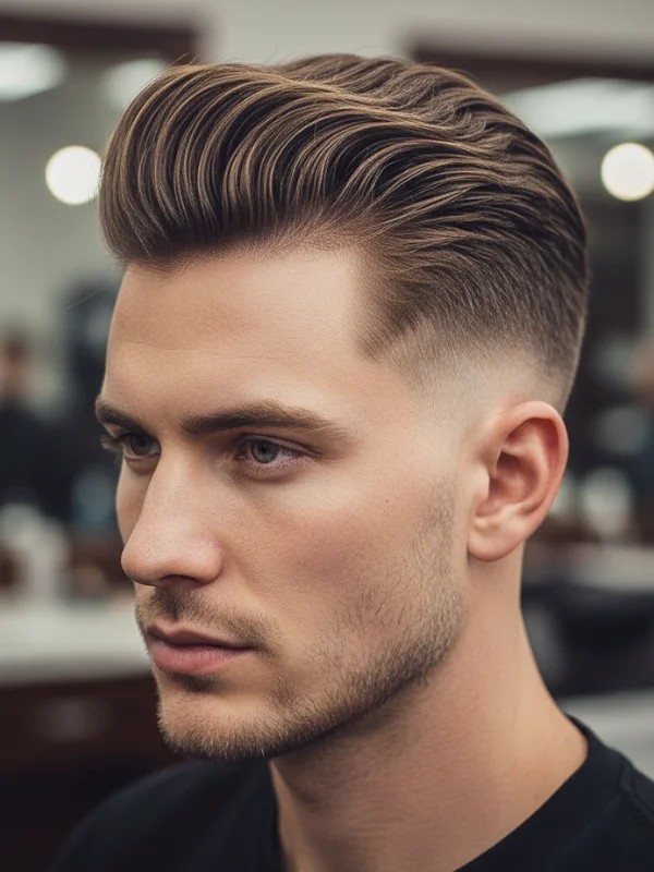 Textured Pompadour Fade