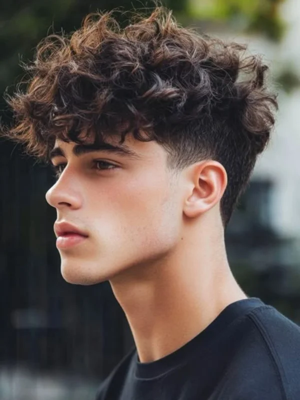 35 Cool Haircuts for Teenage Guys – Trendy & Fresh Styles 23 Thick Curls with Low Fade