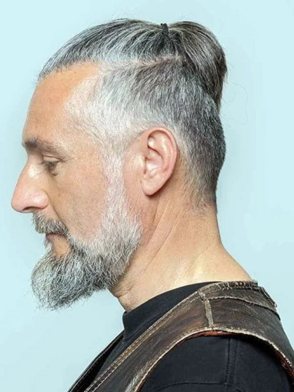 40 Classy and Flattering Hairstyles for Older Men with Thinning Hair 36 High and Tight Ponytail Classy Older Men’s Hairstyles_ Thinning Hair