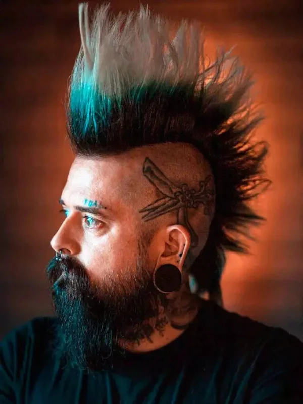 Long Blonde Spiky Mohawk