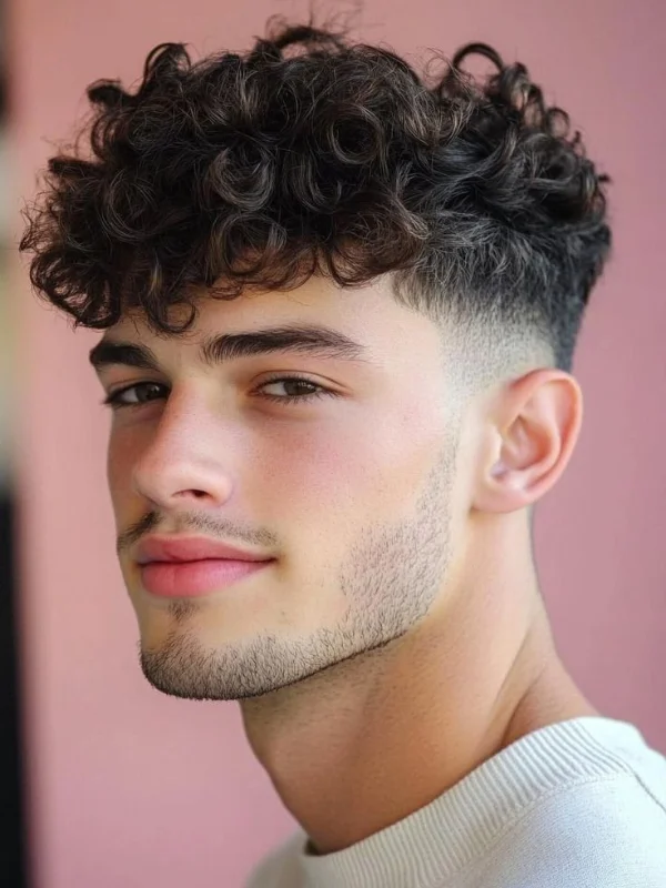 Low Taper Fade with Curls: 20 Fresh Style Ideas for Men 24 Low Taper Fade with Curly Quiff