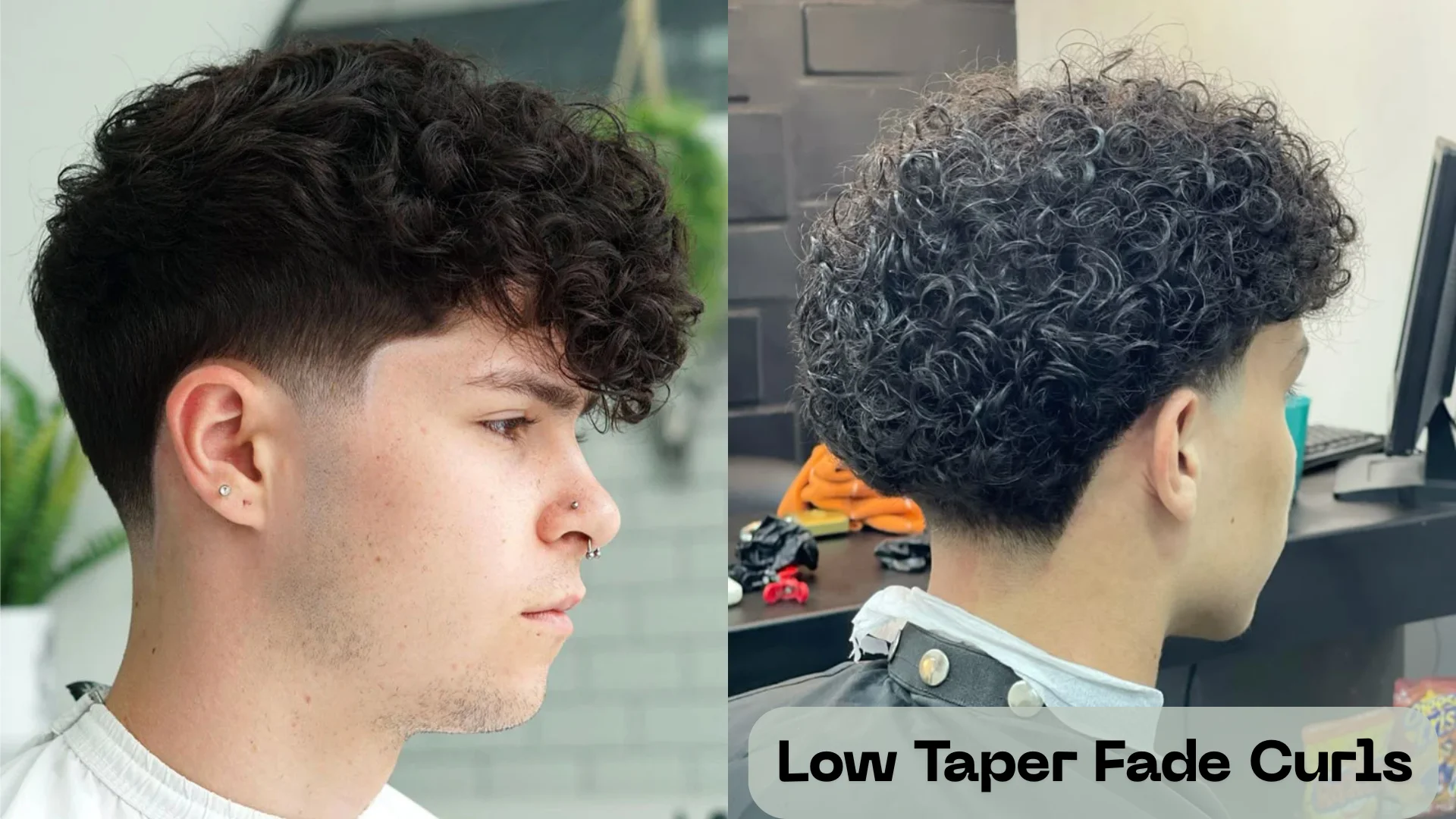 Low Taper Fade with Curly