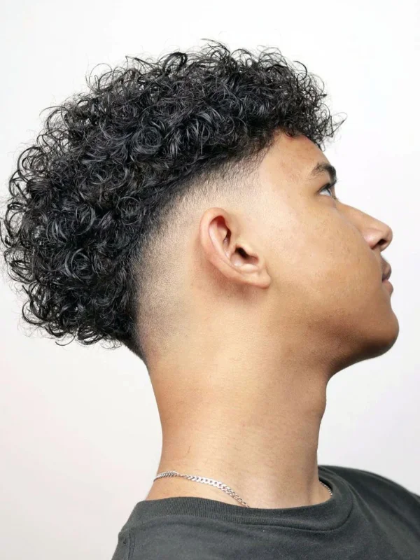 Low Taper Fade with Curls: 20 Fresh Style Ideas for Men 17 Low Taper Fade with Drop Fade Blend