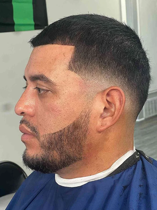 Burst Fade Haircut: 27 Stylish Examples 15 Simple Crew Cut with Burst Fade and Beard