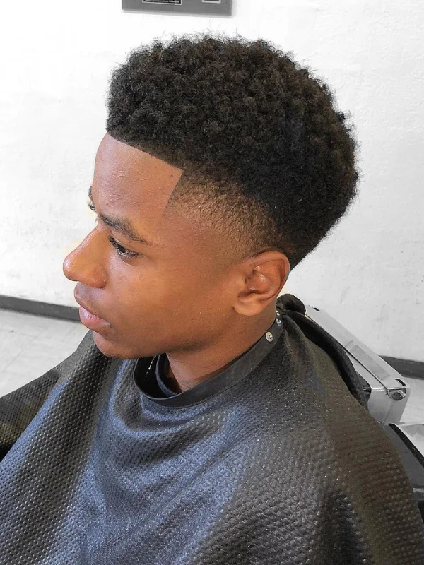 Temple Fade + Afro