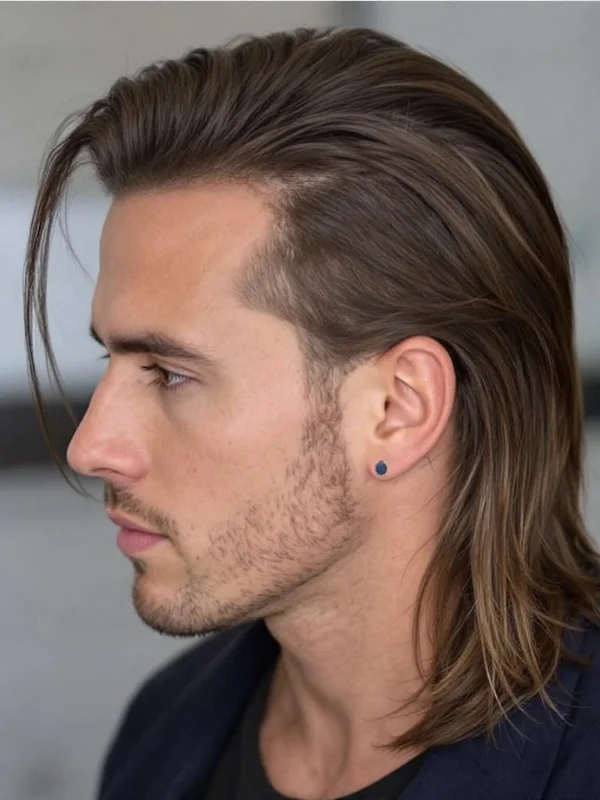 Brushed Back Mullet