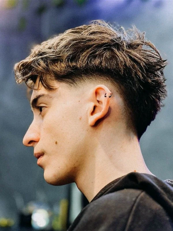 Burst Fade Quiff Mullet
