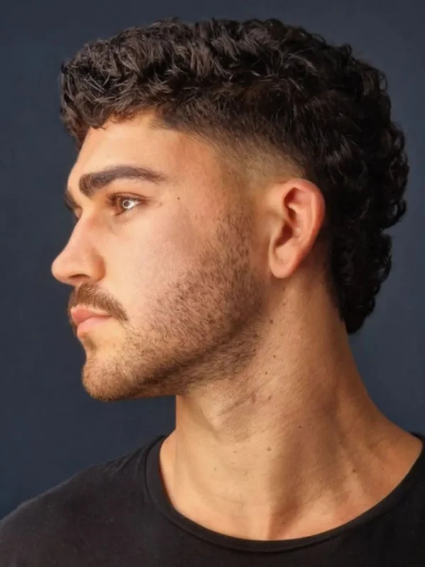 Curly Edgar Mullet