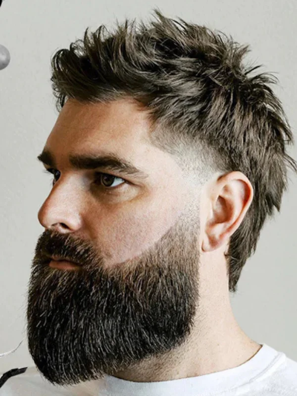 Edgy Mullet with Beard
