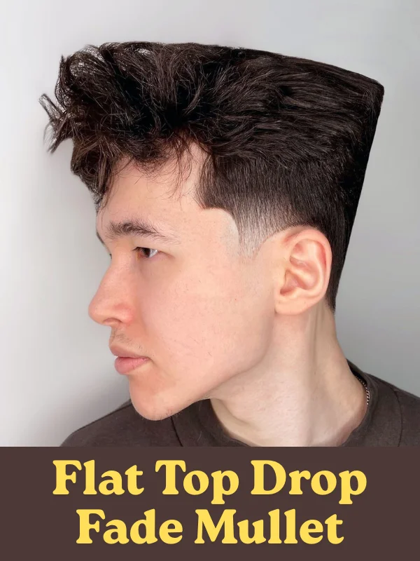 Flat Top Drop Fade Mullet