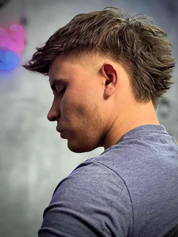 Messy & Spiky Men's Modern Mullet