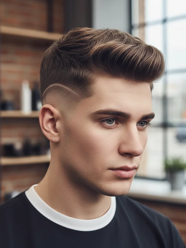 40 Perfect Mid Taper Fade Haircuts for Men 2025 14 Mid Taper Fade with Line Design