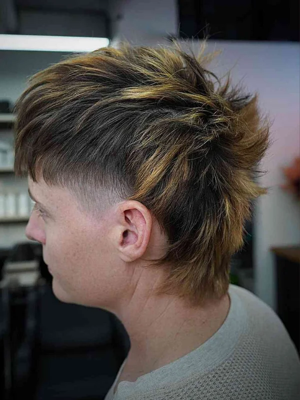 Textured Mullet With Dyed Tips