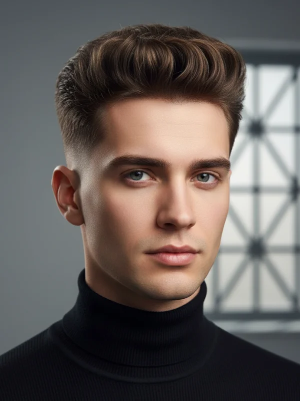 High Taper Fade Fluffy Hair