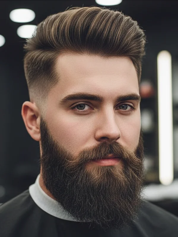 High Taper Fade with Beard