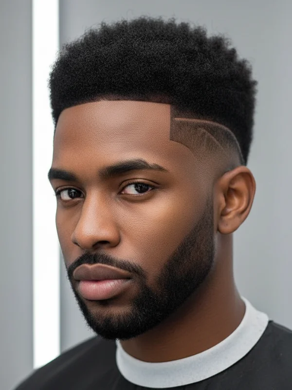 High Taper Fade with Design