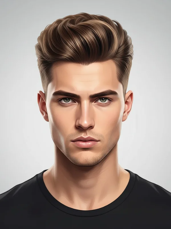 High Taper Fade with the Pompadour